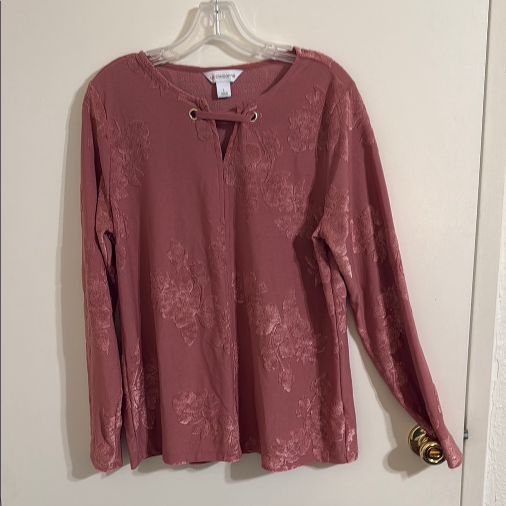 Women's Pink Long Sleeve Top